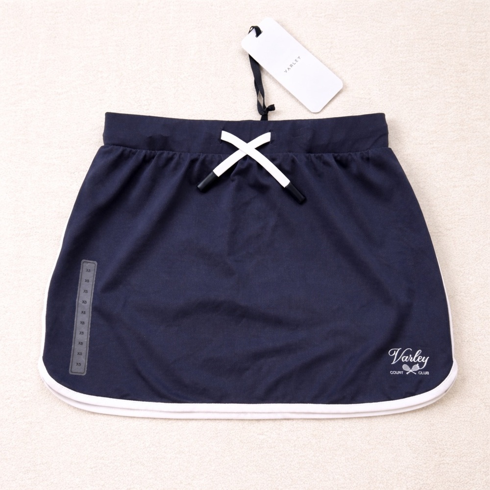 NWT Varley Archer Athletic Skort XS Navy Dark Nights Tennis 4 Way Stretch